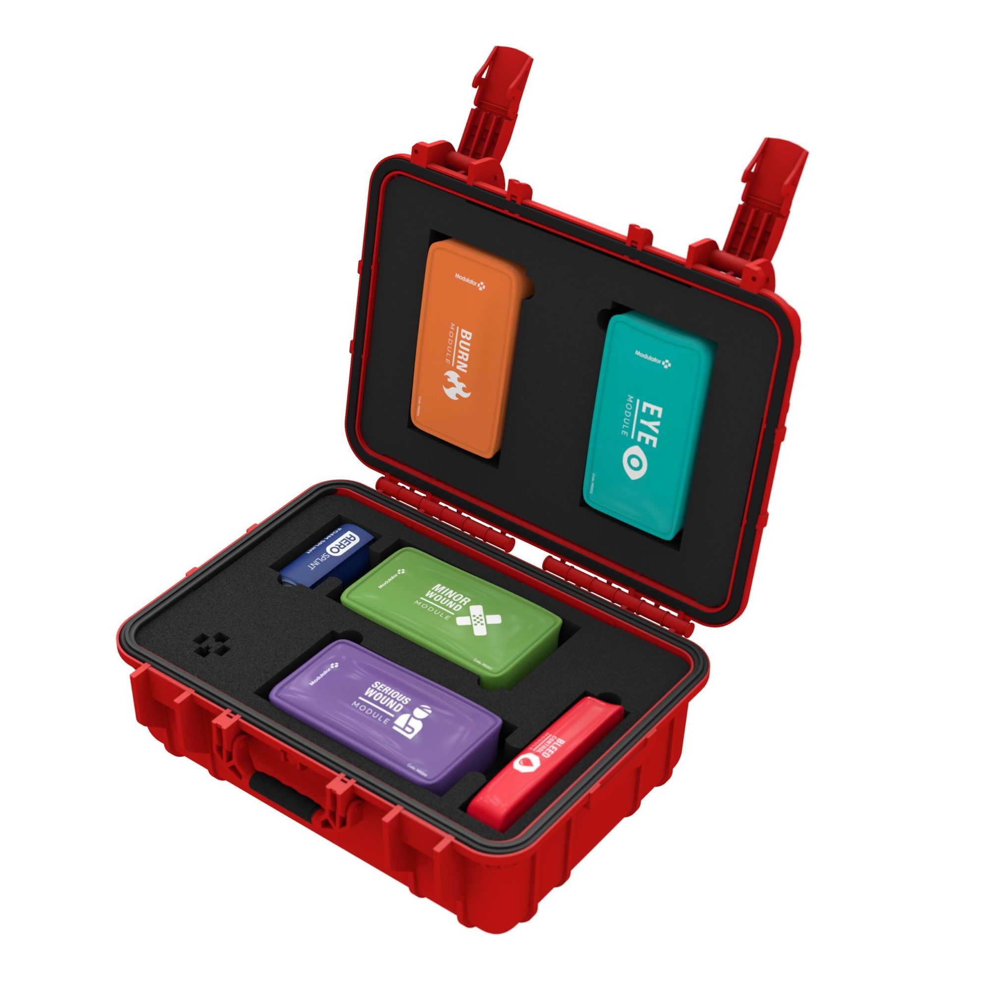 Aero Healthcare, Modulator Trauma Kit + Bleed Control - Hard Case, Items Per Kit 295 Class B, ANSI Compliant, Model# M610-1